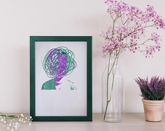 Lámina artística moderna y abstracta KASIM, póster impreso, un elemento llamativo para tu hogar, serigrafía ecológica, edición limitada