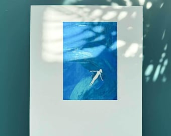 Impresión artística moderna y abstracta MILA, impresión veraniega, un punto de atracción para su hogar, serigrafía de edición limitada, impresa a mano en Hamburgo.