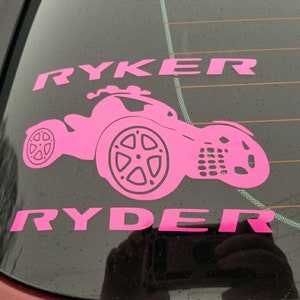Ryker Ryder Decal for Can-am Ryker, Car Window, and Laptop