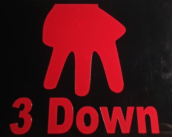 Three Down Biker Wave Decal for Can-am Ryker Panels, Hood Accent, or for Spyder (2 Pack)