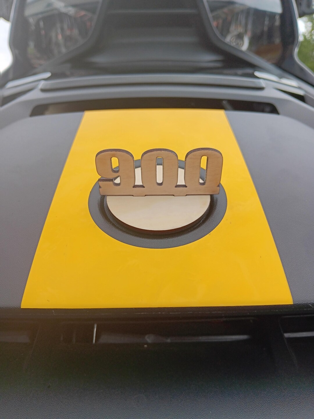 Ryker Emblems Paintable Wooden 48.5mm 900 Emblem for Can-am Ryker Front or Rear Badge ...