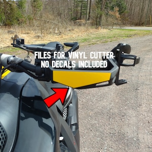 Handguard Decal Template für Can-am Ryker Aluminium Handguards Modell 219400998 (SVG und PDF Dateien für jeden Schneideplotter)