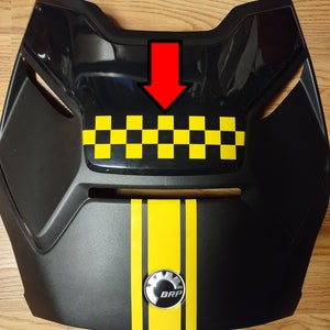 Checkered Stripe Decal for Can-am Ryker Hood Accent (2 Pack)
