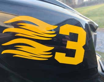 Ensemble de 3 décalcomanies Fiery pour panneaux Can-am Ryker, Spyder ou Slingshot (Ensemble de 2)