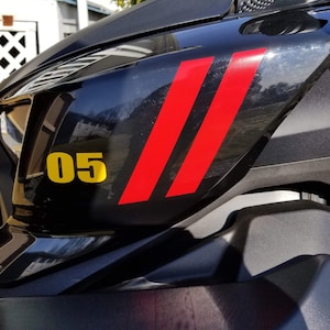 Panel Accent Decals, Model Stripes and Five fits Can-am Ryker Panels