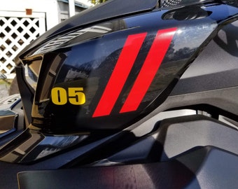 Panel Accent Decals, Model Stripes and Five fits Can-am Ryker Panels