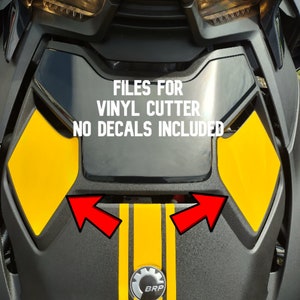 Hood Accent Decal Template for Can-am Ryker Hood (Will Not fit 2022, 23, 24 or 25 Rally) SVG and PDF files for any vinyl cutter
