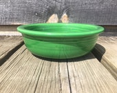 Rare Fiestaware, Medium Green, Nappy Bowl, Fruit Bowl, Homer Lauglin 39 s Fiestaware, Collectible, Mid Century Design, Art Deco Style