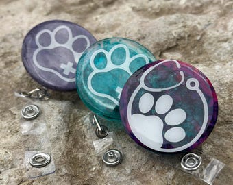 Vet Tech Vetrinarian Medicine Badge Reel ID Holder