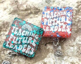 Teacher Badge Reel ID Holder Educator