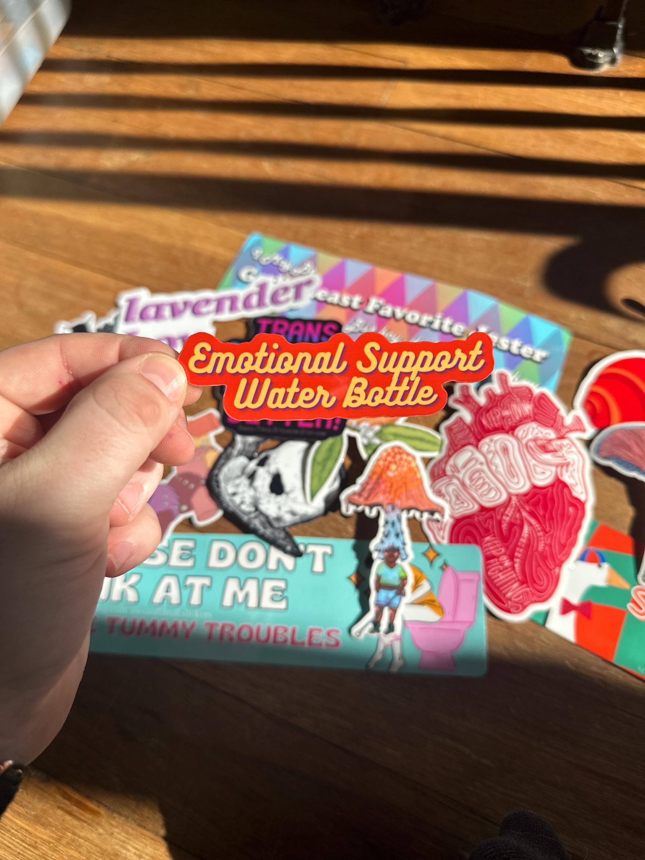 Emotional Support Water Bottle Sticker (waterproof) - Etsy