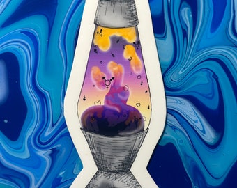 Nonbinary Trans Pride Lava Lamp Sticker (Waterproof) LGBTQ Queer