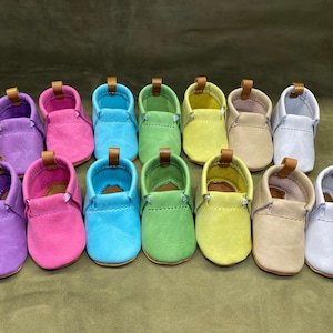Leather Baby Shoes, Baby Shoes, Leather Toddler Shoes, Toddler Shoes, Leather Baby Booties, Baby Booties, Unisex Baby Shoes, Baby Moccasins