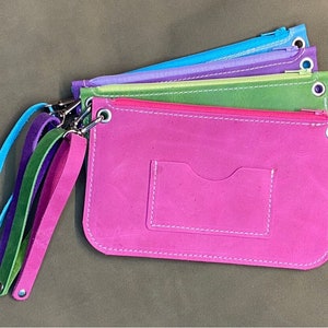 Minimale Damen Leder Clutch, kleine Damen Clutch, Damen Blau Leder Geldbörse, Teenager Geschenk, Mädchen Geschenk, Damen Geschenk, Mom Geschenk