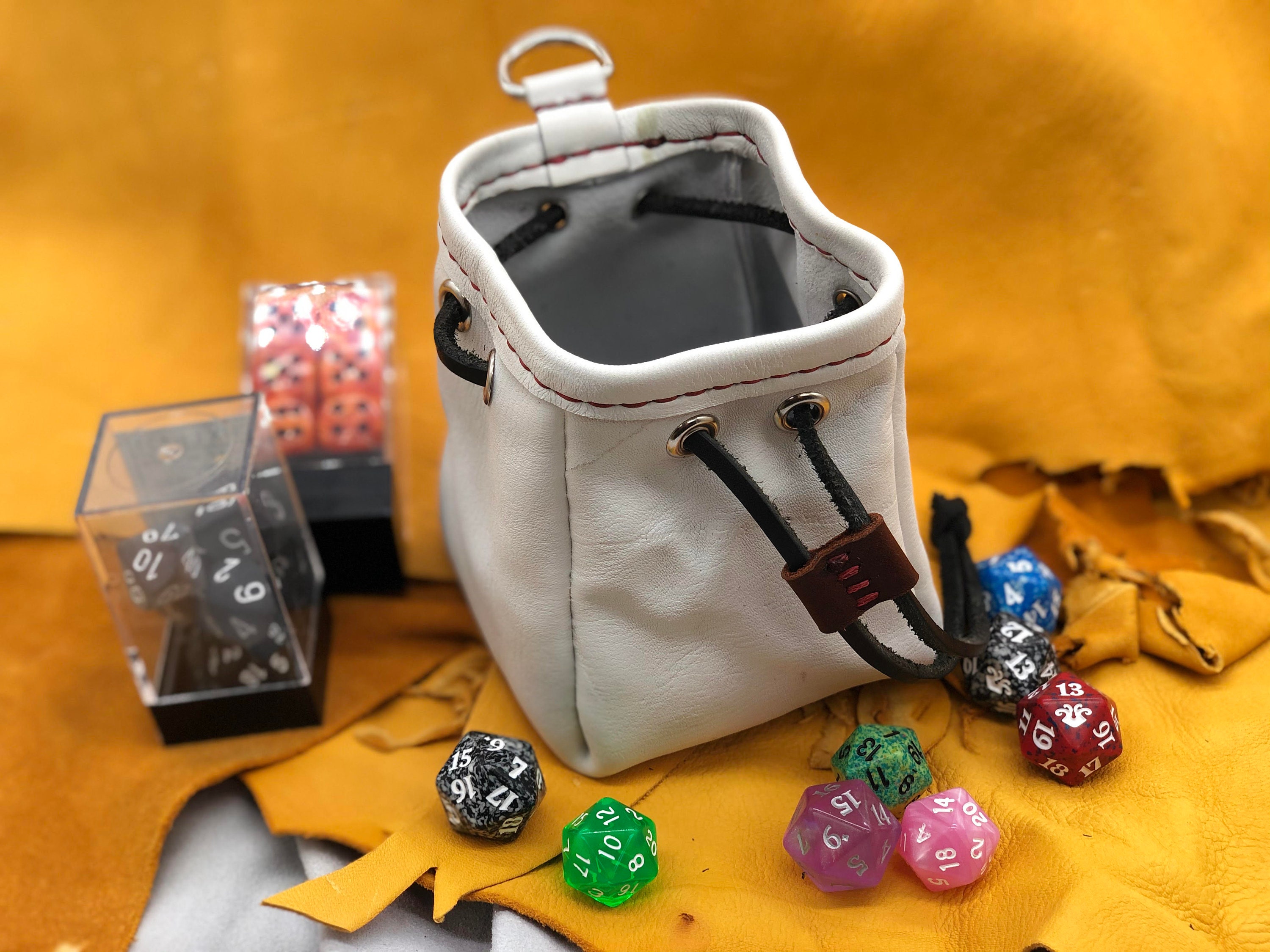 Buckskin Leather Dice Bag Coin Pouch with Belt Ring D&D Etsy