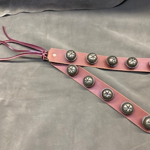 Leather Sleigh Bells: Snowflake Jingle Bells Christmas Decoration