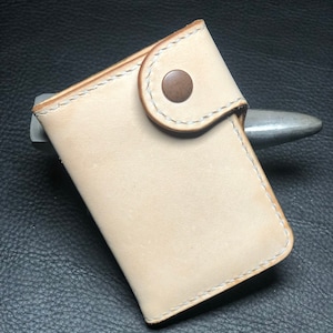 Cartera biker de cuero, Cartera estilo biker, Cartera de cuero para mujer, Cartera de cuero para hombre, Cartera para tarjeta de mujer, Cartera snap, Regalo para hombre