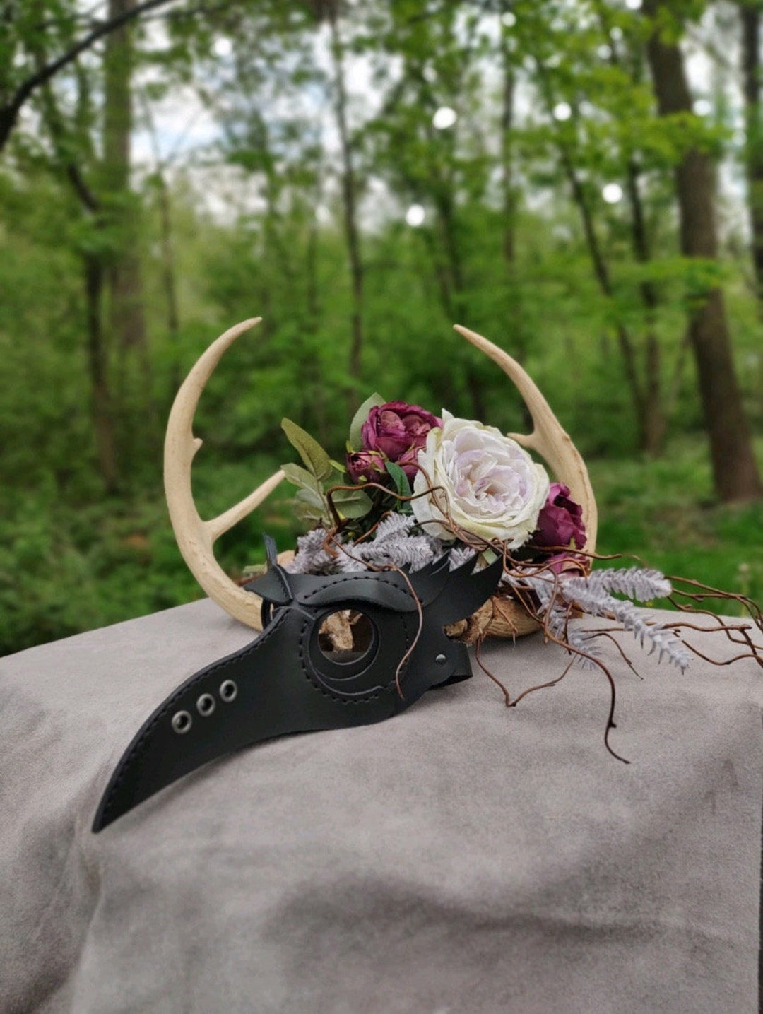 Handmade Leather Steampunk Plague Doctor Adjustable Mask Victorian