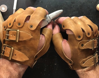Accessoires Handschoenen & wanten Verkleden Handschoenen Steampunk Gloves Leather Victorian Post Apocalyptic Cosplay LARP 