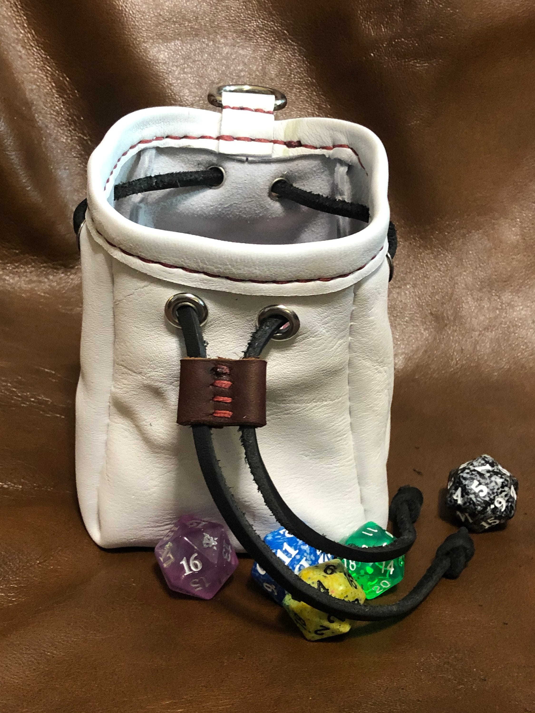 Buckskin Leather Dice Bag Coin Pouch with Belt Ring D&D Etsy