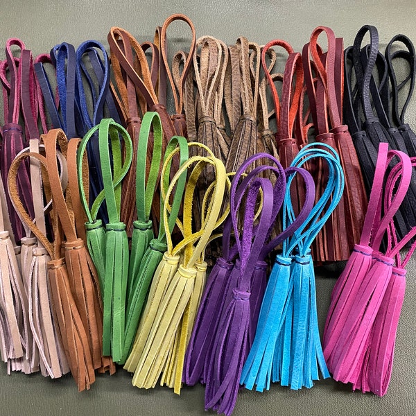 Leather Tassel | Tassel for Tote | Leather key Tassel | Keychain Tassel | Leather Fringe | Tassel for Purse | Bag Tassel | Tassels