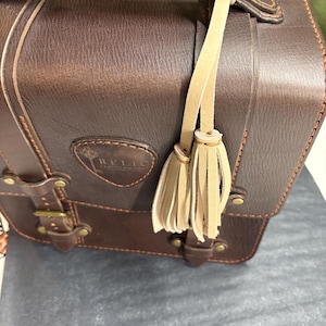 Double Leather Tassel | Tassel for Tote | Leather key Tassel | Keychain Tassel | Leather Fringe | Tassel for Purse | Double Tassel