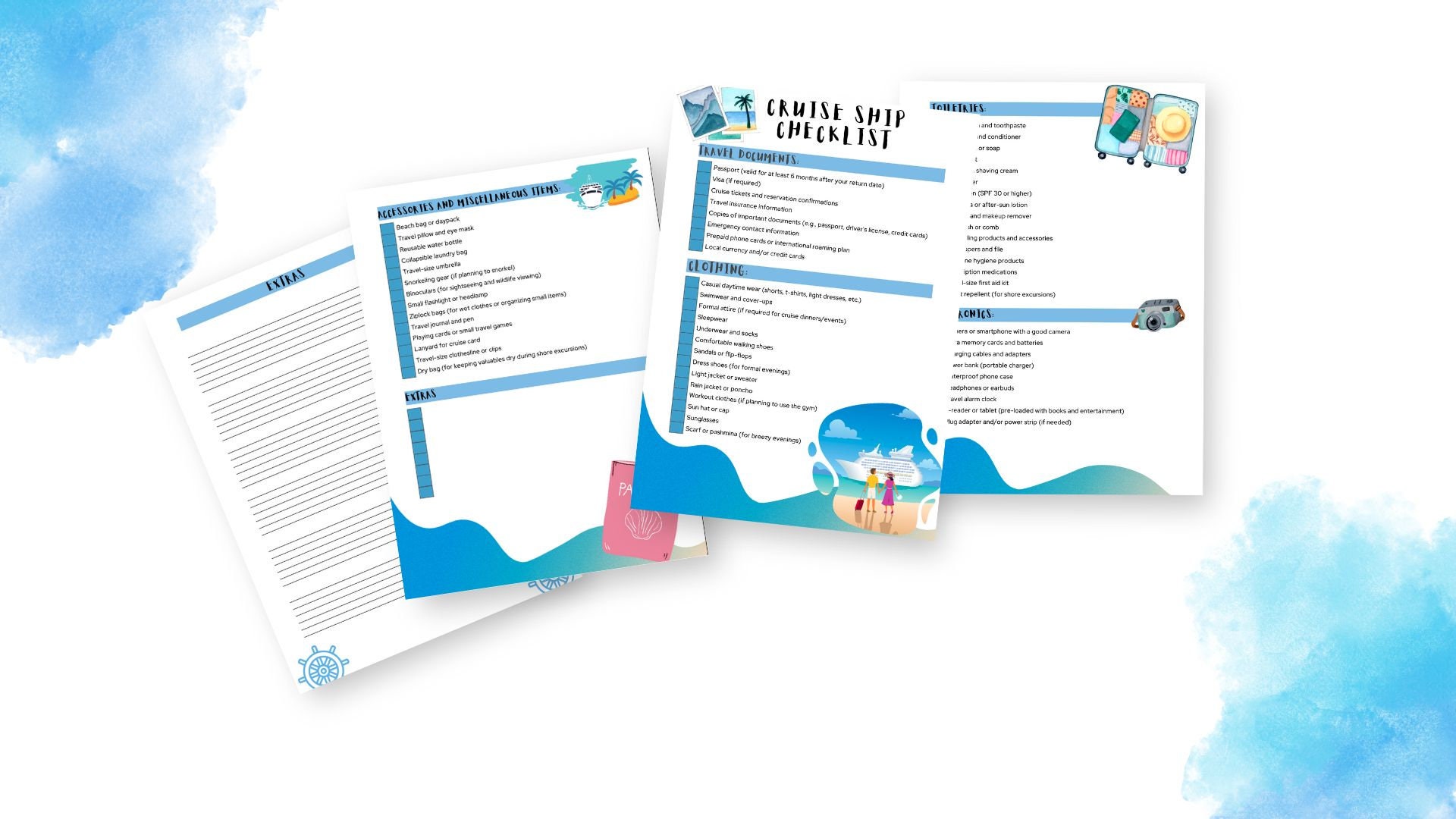 Printable Cruise Ship Checklist Travel Digital Download Etsy Printable Cruise Ship Checklist Travel Digital Download Etsy
