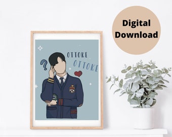 True Beauty , Cha Eun woo, Lee Su ho , digital art , printable , kdrama , kpop wall art , fan art, ottoke