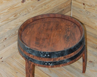 French Red Wine Barrel Table