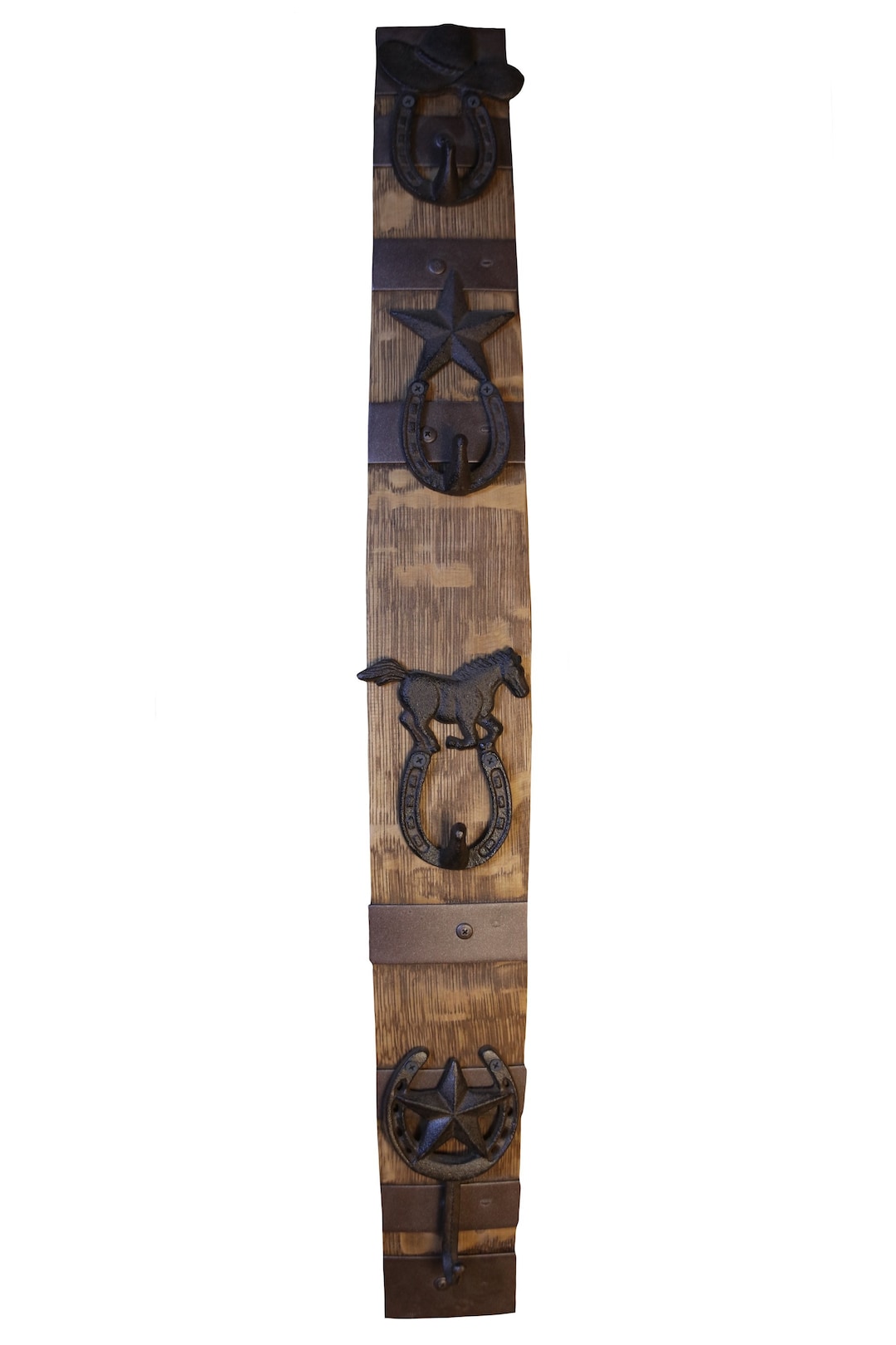 West Wall Rack Rustic Western 4 Hook Wall Rack - Etsy