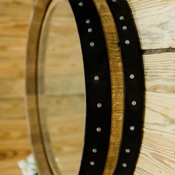 24" Round Barrel Head Mirror