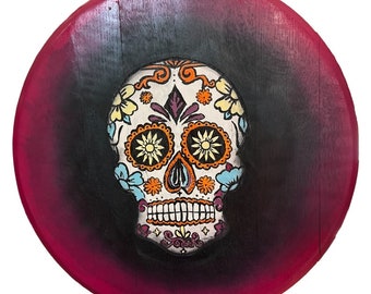 Sugar Skulls Whiskey Barrel Lid