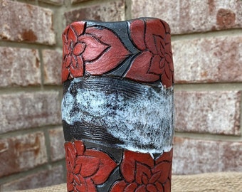 Carved Pottery Vase