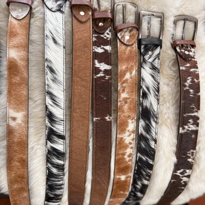 Cowhide Belts - Etsy