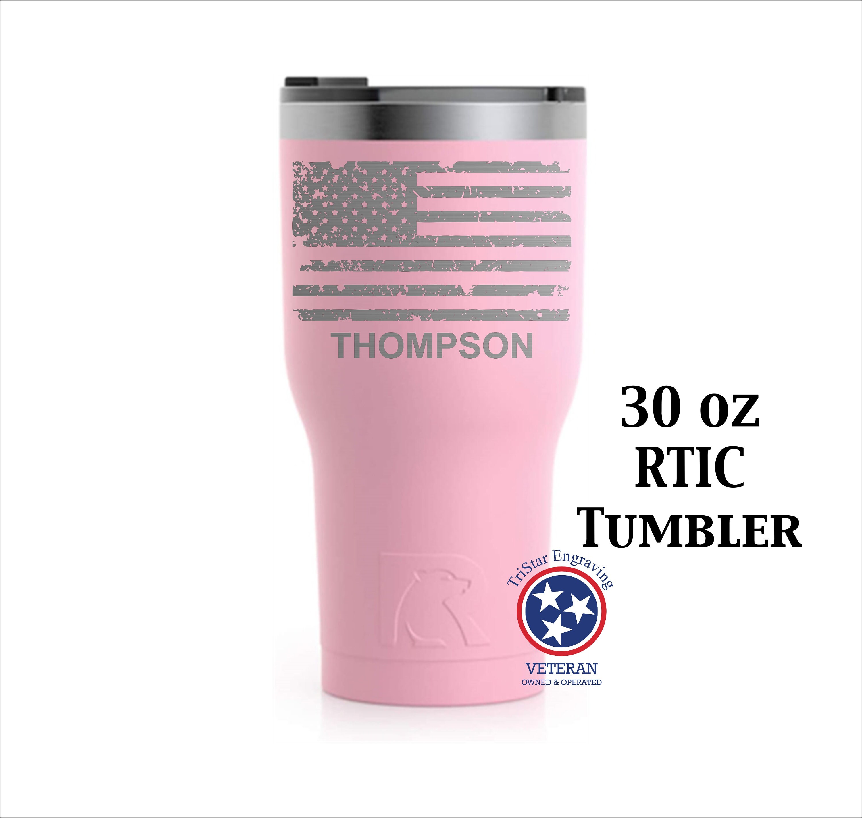 RTIC 30oz Matte Finished Stainless Steel Tumbler - Engraved Personali…