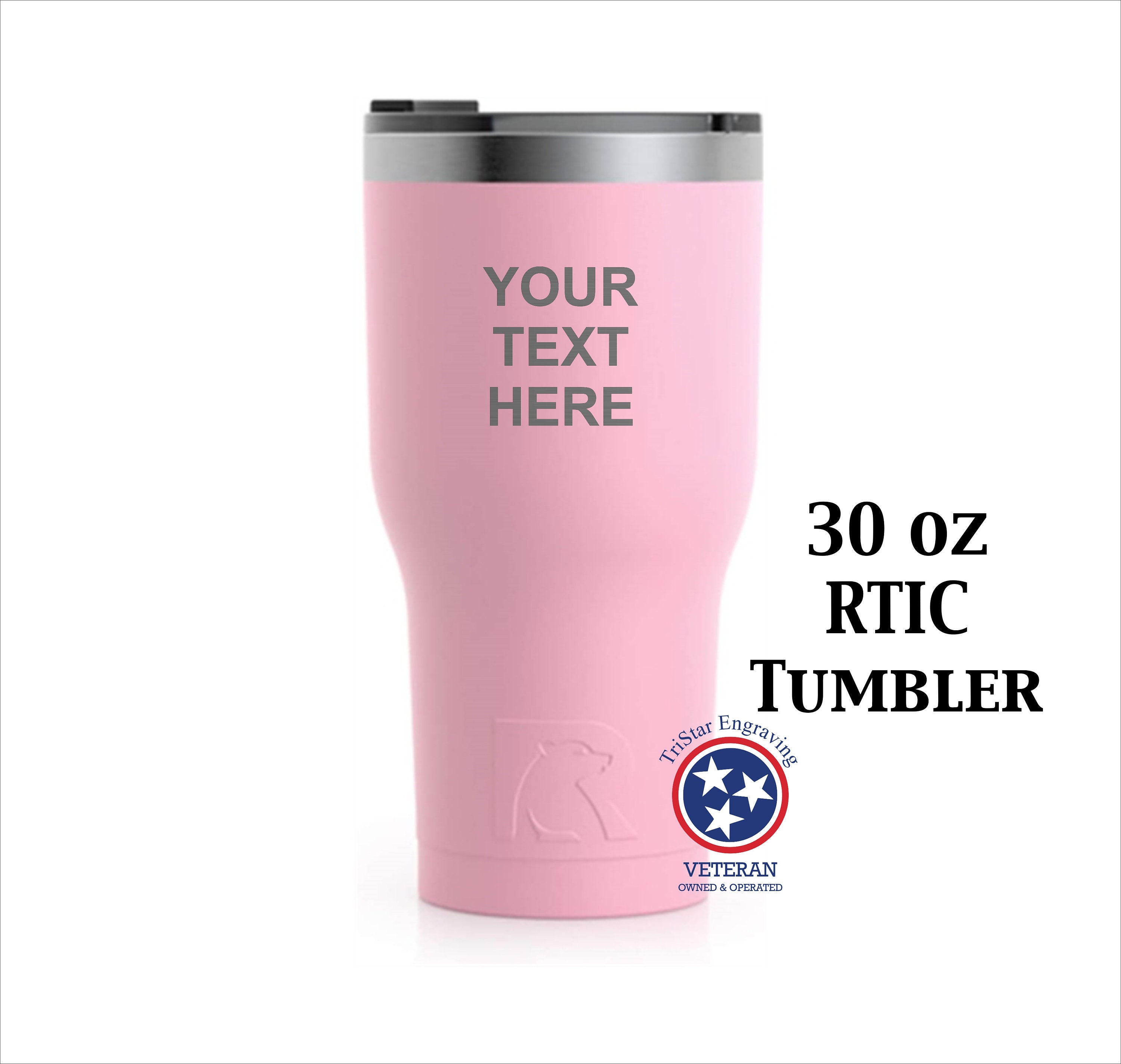 RTIC 30oz Matte Finished Stainless Steel Tumbler - Engraved Personali…