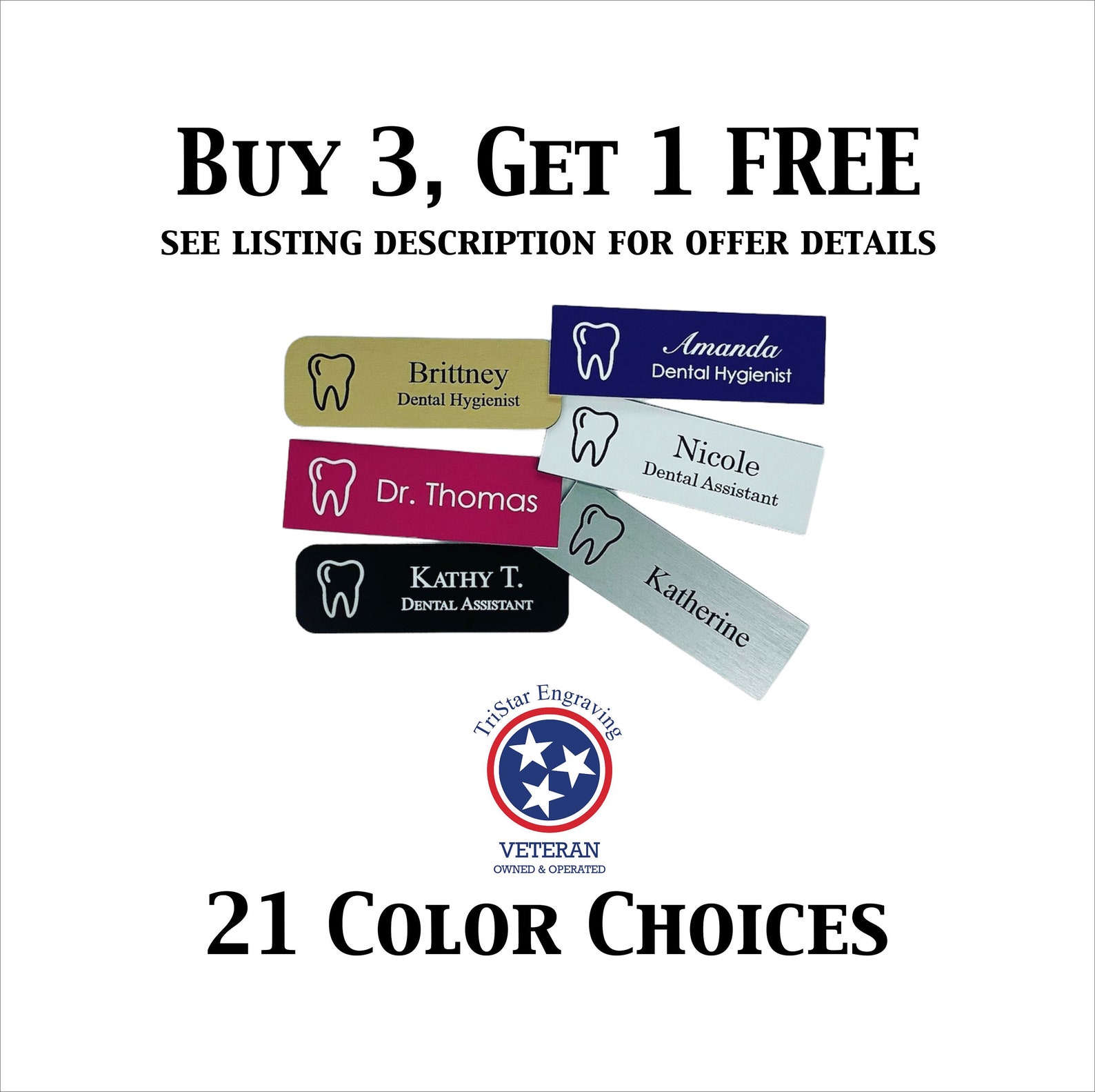 DENTAL Name Tag Dentist Dental Assistant Dental Hygienist RDH Etsy