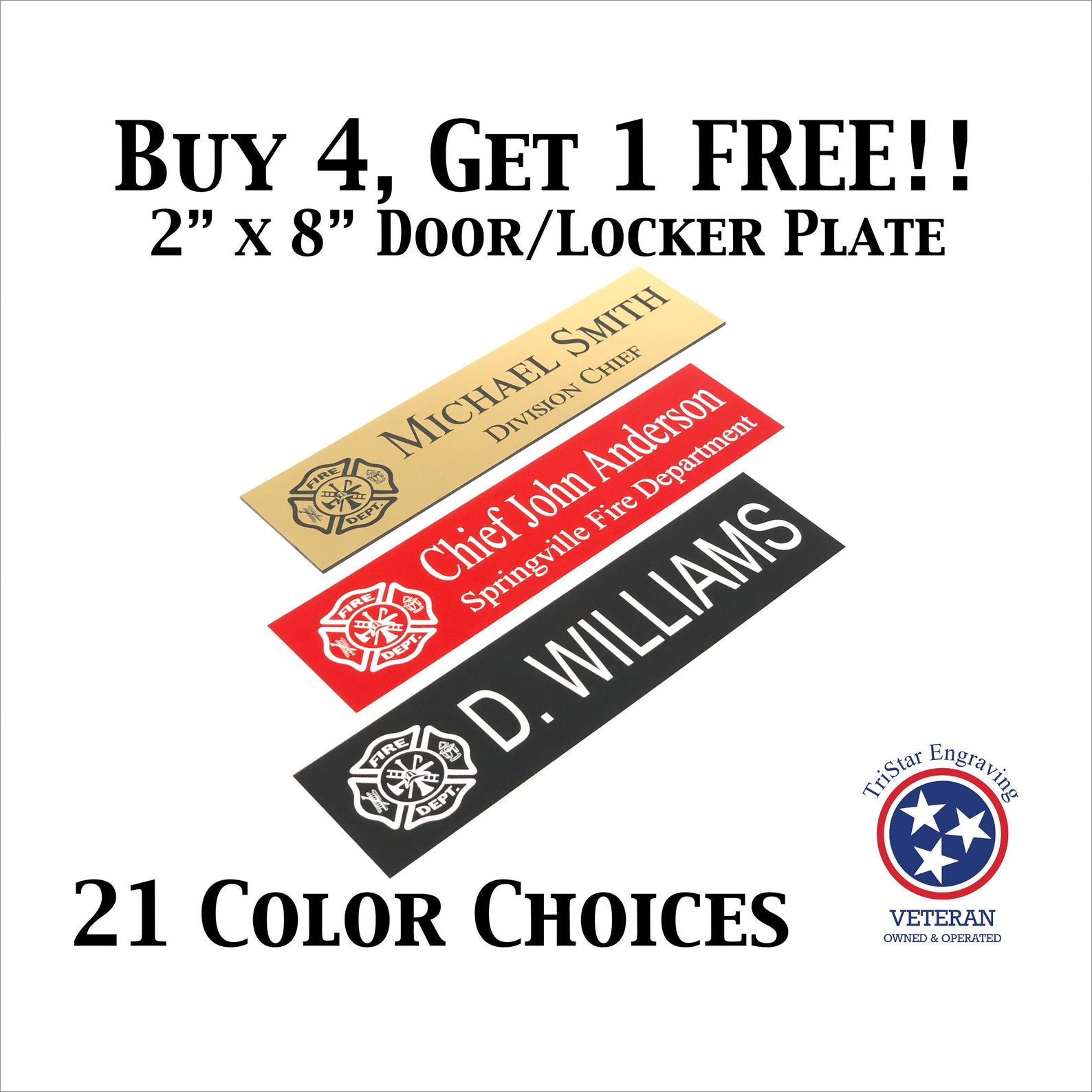 Fire Department Gear Locker Name Plate Firefighter Maltese Etsy