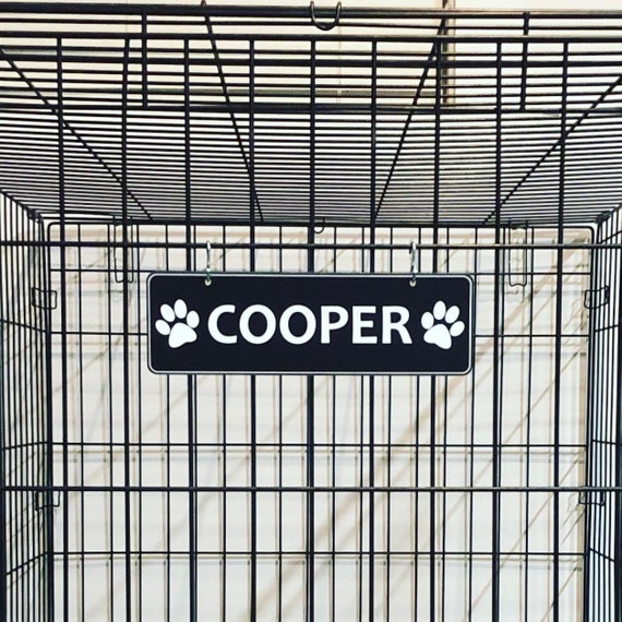 Wire dog crate name plates new arrivals