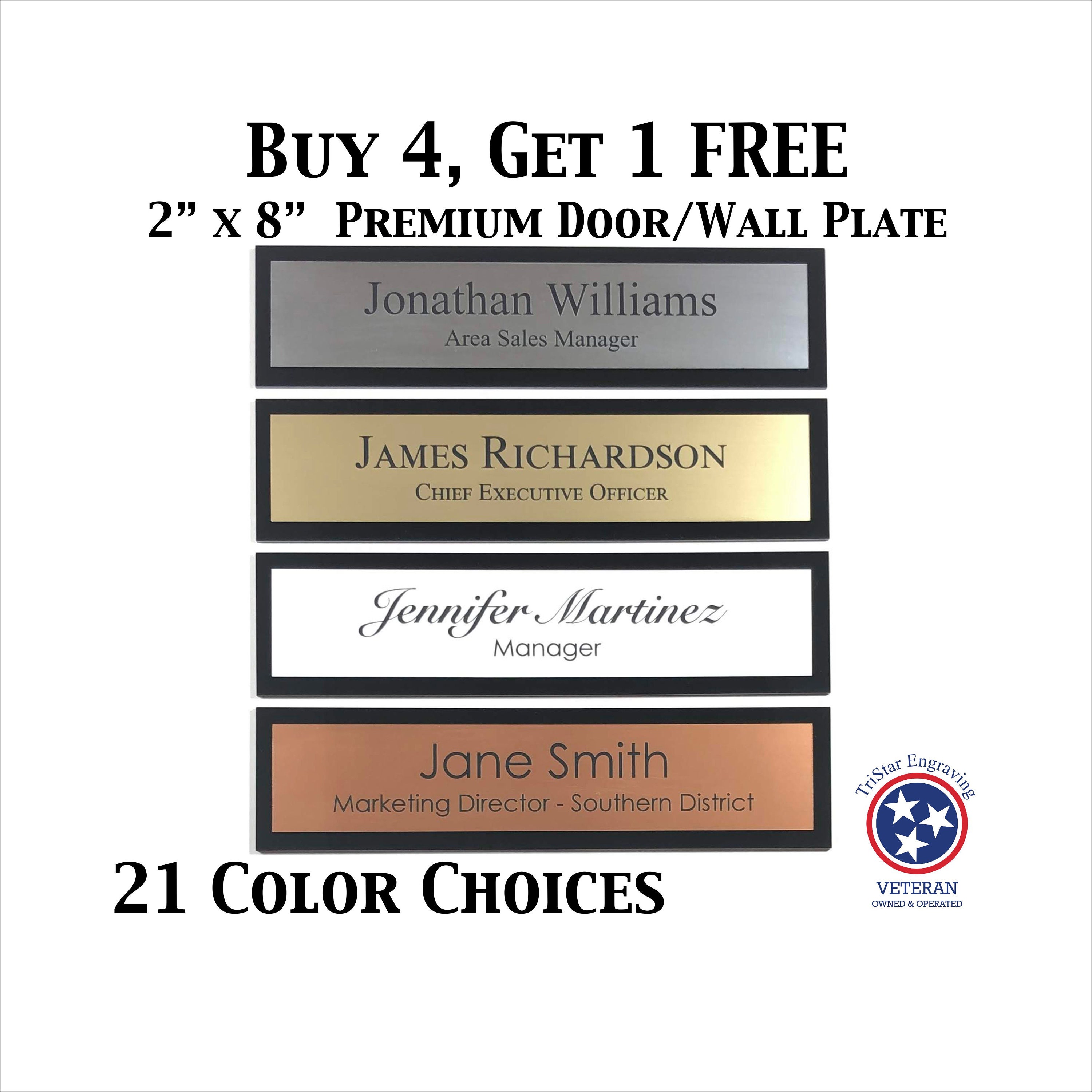 Executive Door Sign Custom Engraved Sign Name Plate Wall Entryway Sig…