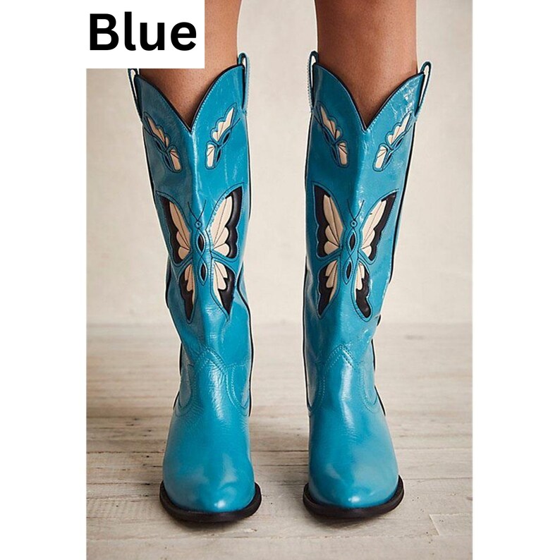 Handcrafted Butterfly Cowboy Boots for Women Western Etsy