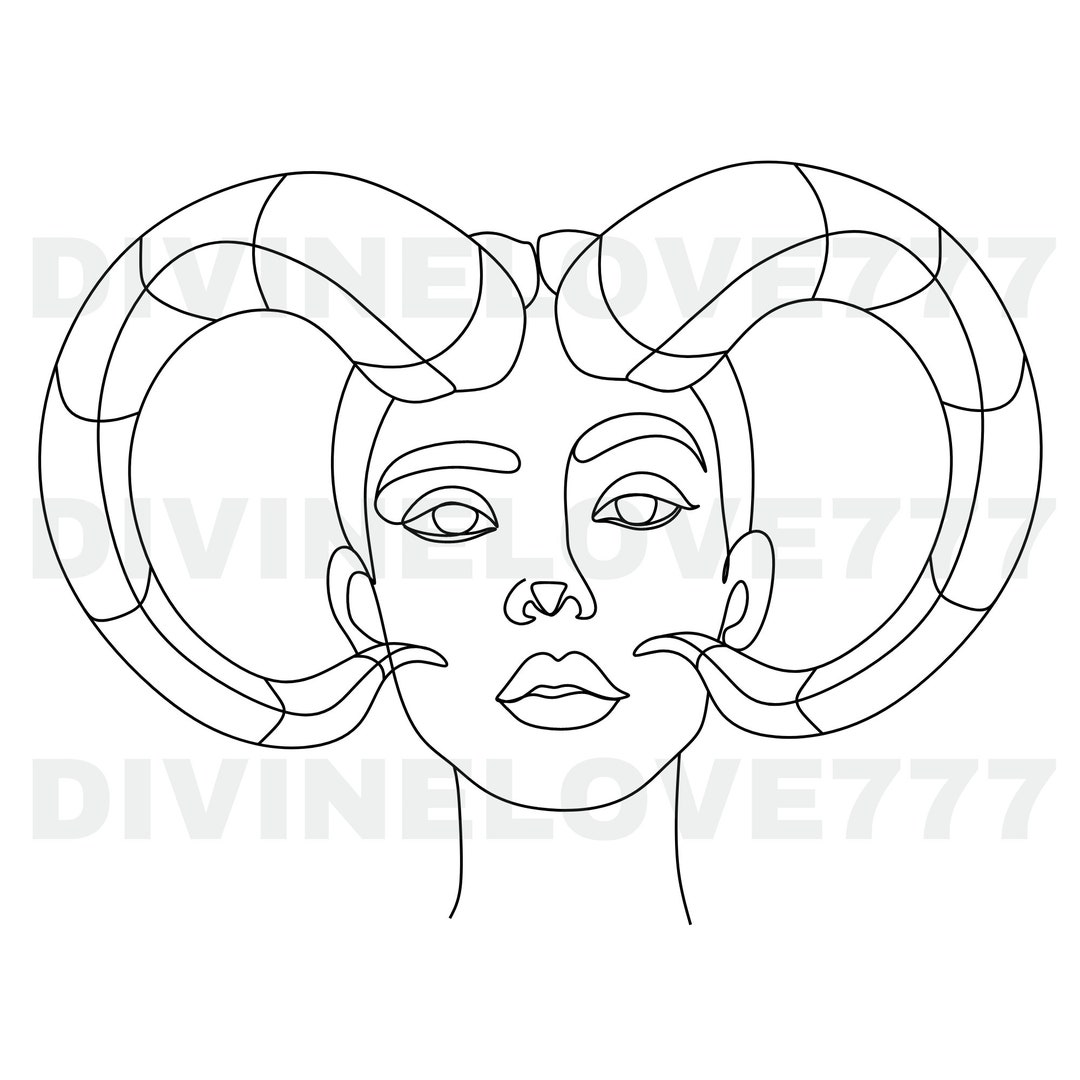 Aries SVG and PNG Zodiac Minimalist One Line Art Svg - Etsy