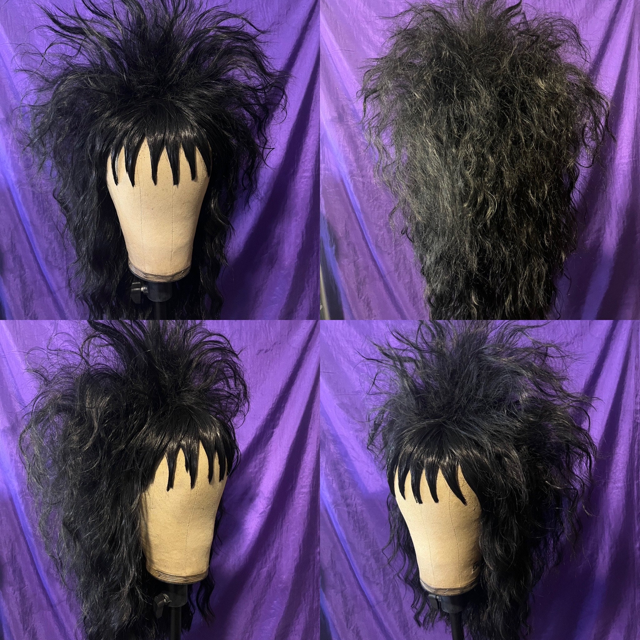  MUPUL Lydia Deetz Cosplay Costume Party Wig Bride Fluffy Buns  curly Women's Black Medium Long straight Beetle Wig with bangs Halloween  Costume Accessories(Black/Lydia) : Clothing, Shoes & Jewelry