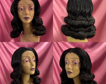 Vampira Pinup Wig (Various Colors Available)