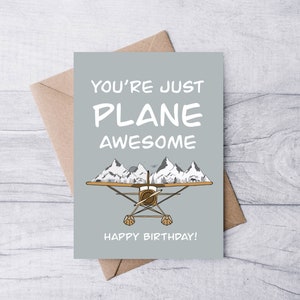 You're Just Plane Awesome Birthday Card