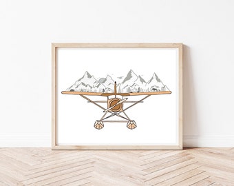 Floatplane Mountain Art Print