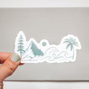 Seas and Summits Sticker Teal