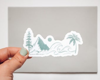 Seas and Summits Sticker