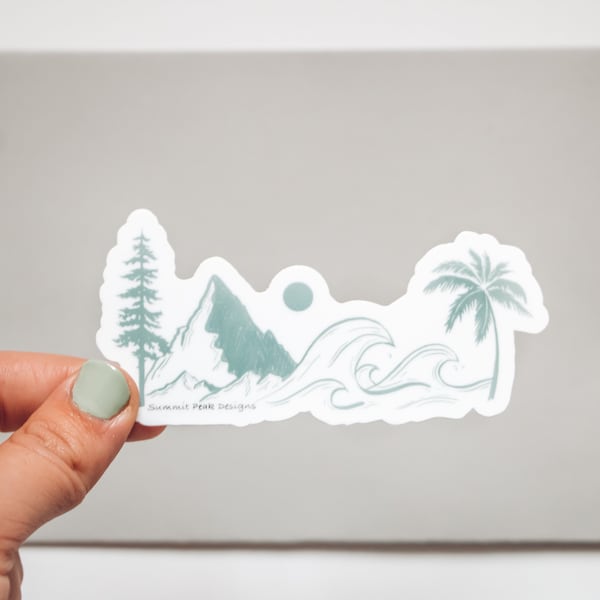 Seas and Summits Sticker