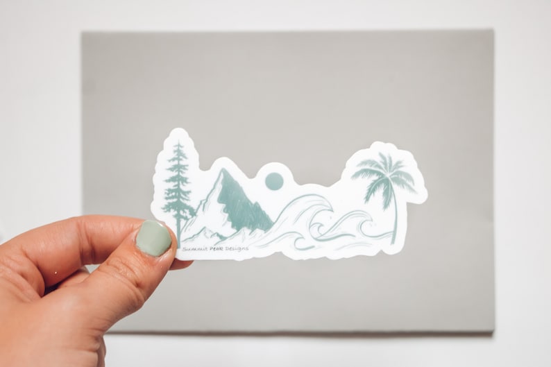 Seas and Summits Sticker Teal